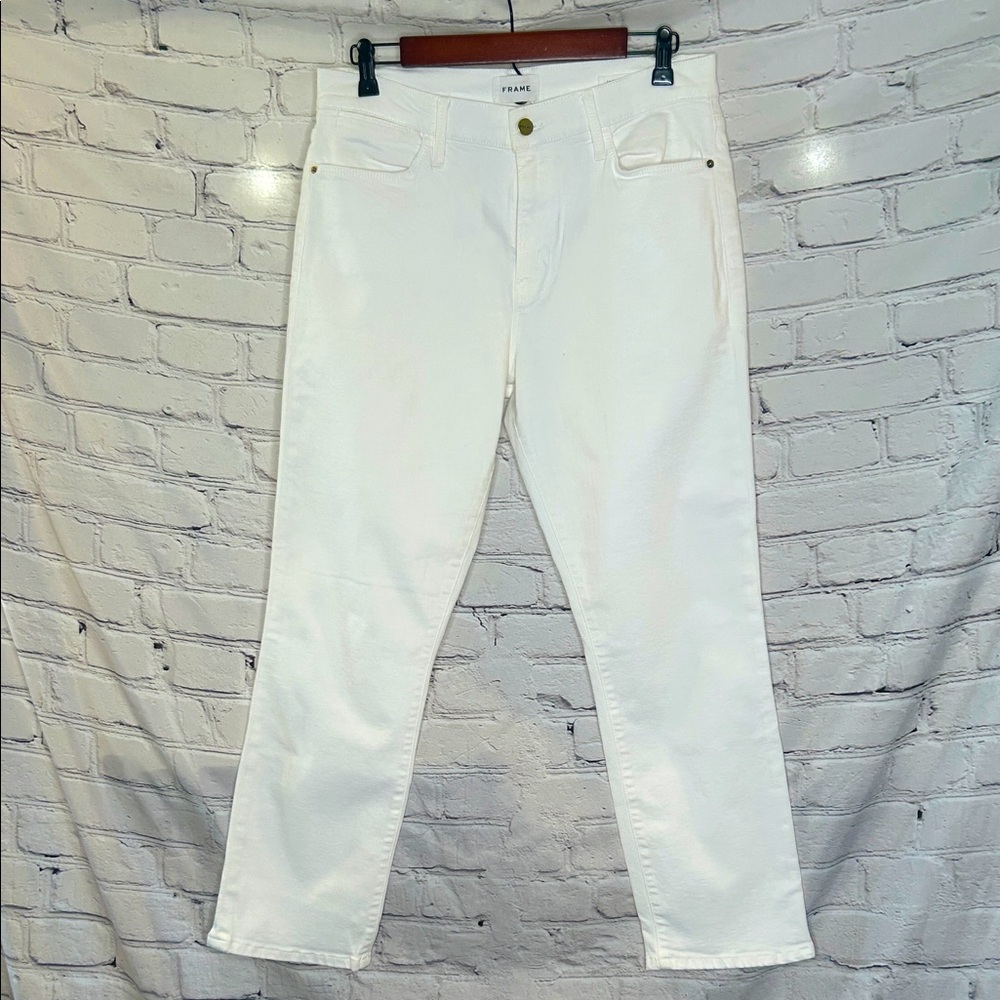 Frame White Le High Straight Denim Pants Size 32
Excellent Condition